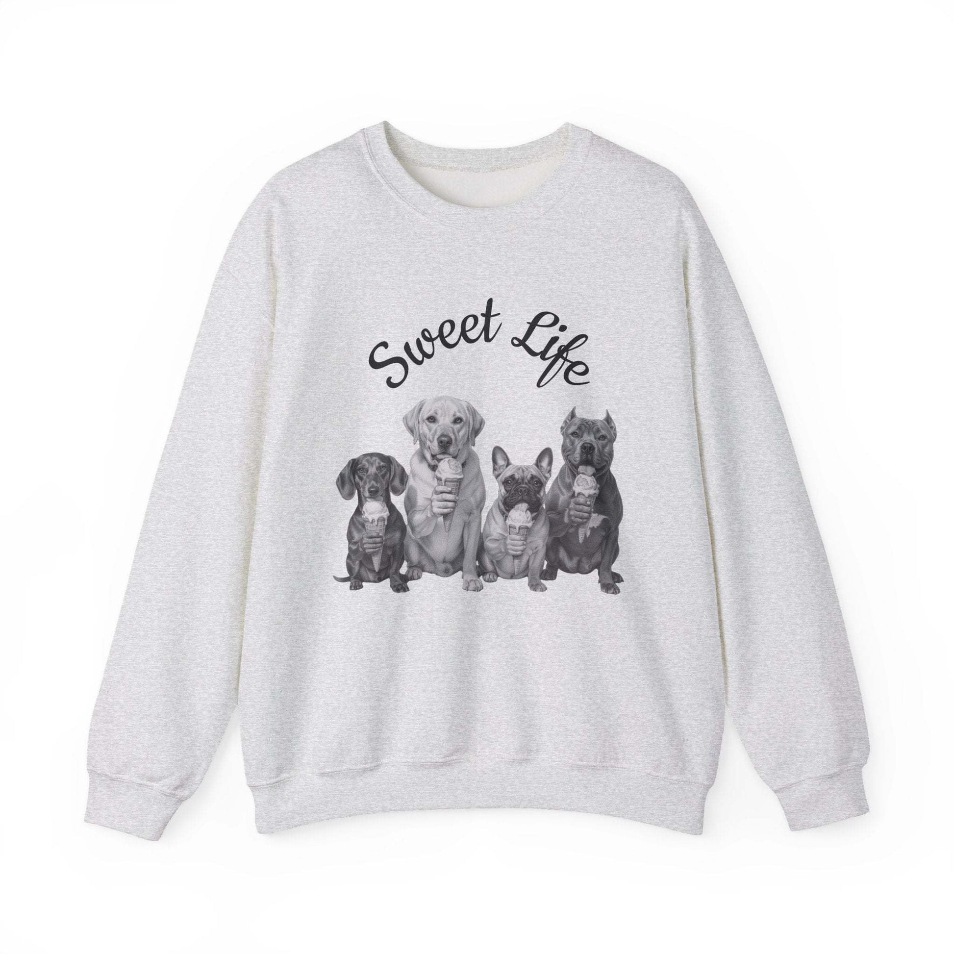 Dog Lover Sweatshirt - "Sweet Life" Paw Print Crewneck