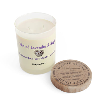 Minted Lavender & Sage Scented Candle - Full Glass, 11oz