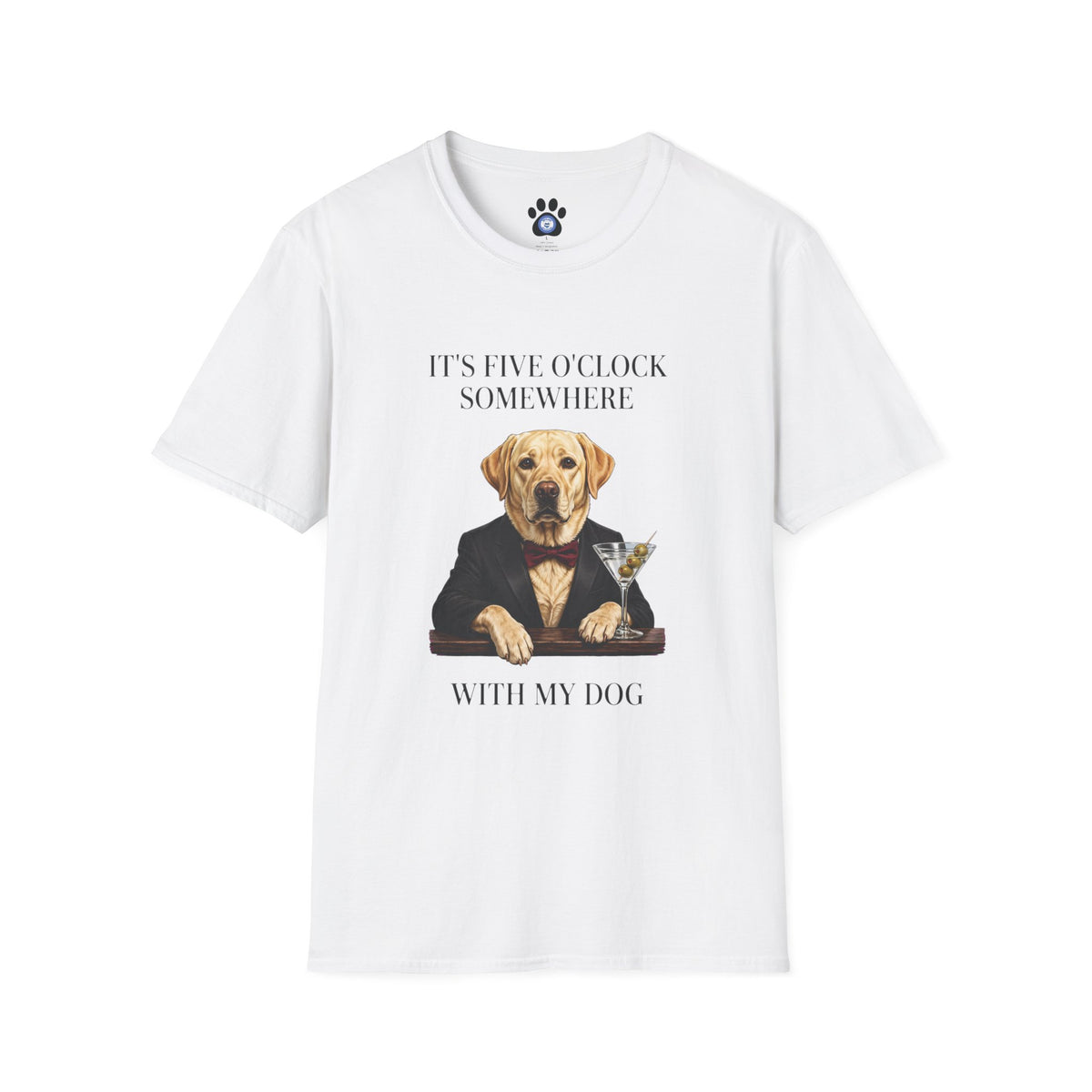 I Spend Five O'Clock With My Dog T-Shirt – Funny Dog Martini T-shirt Unisex By Skylaki