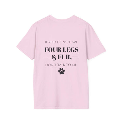 Minimalist Paw Print Pocket Tee in soft breathable cotton for pet lovers
