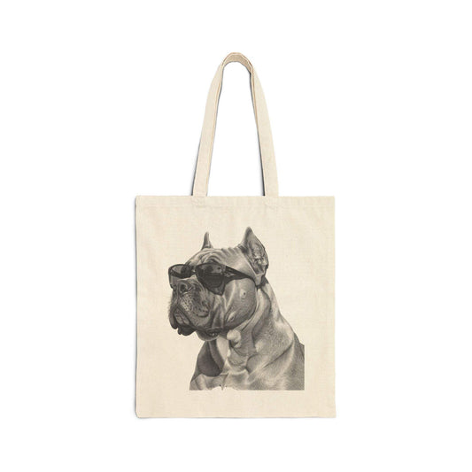 Canvas Tote Bag - Cool Cane Corso Dog Portrait Tote