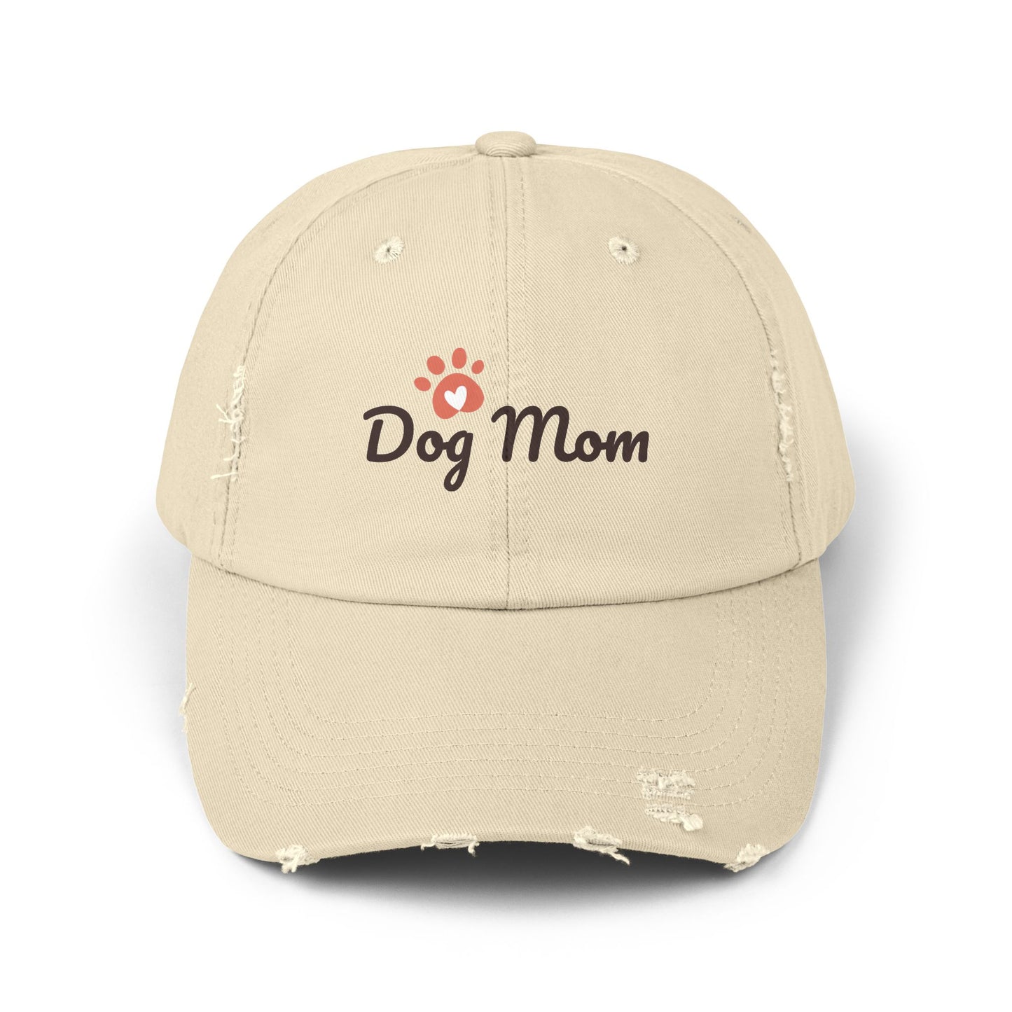 Unisex Distressed Dog Mom Cap