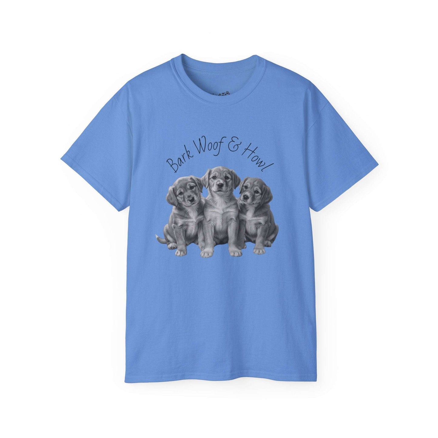Bark Woof Howl T-Shirt - Cute Dog Graphic Tee for Comfortable Wear