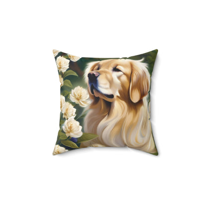 Golden Square Pillow