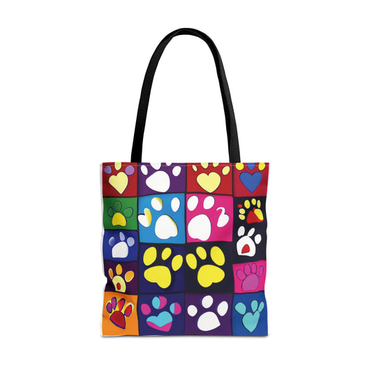 Colorful Paws Tote Bag