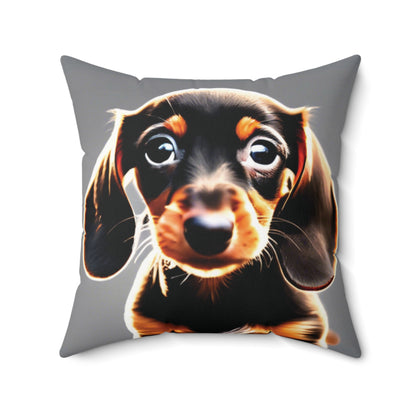 Weiner Dog Spun Polyester Square Pillow