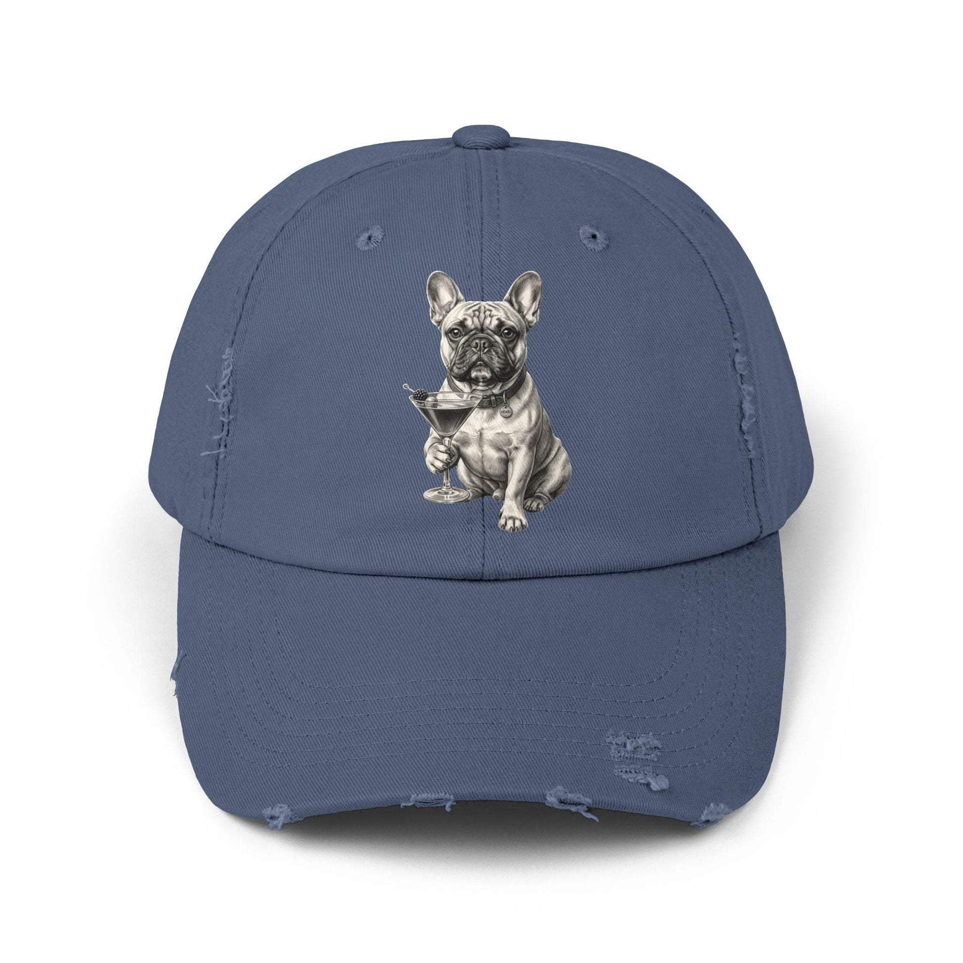 Baseball Cap - Distressed French Bulldog Vintage Dog Lover Hat