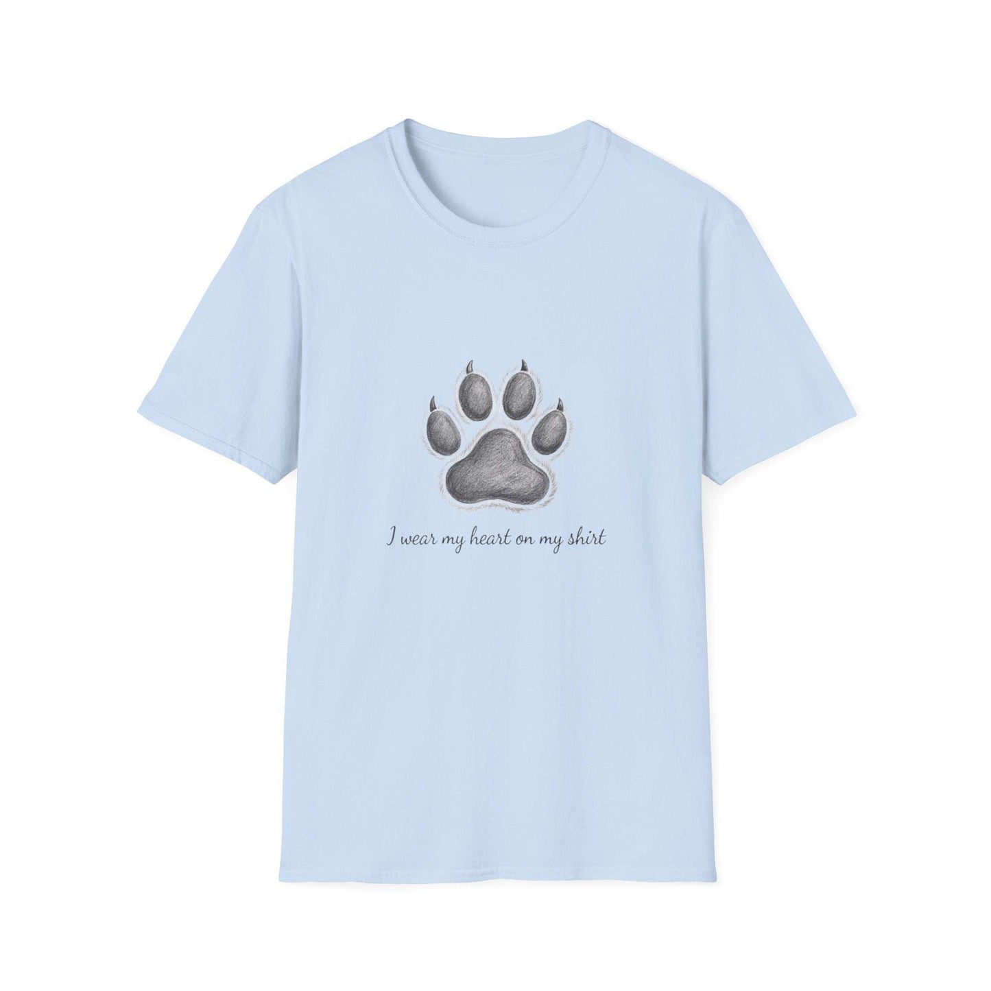 Celebrate dog love with our cozy, stylish Paw Print T-Shirt for dog enthusiasts