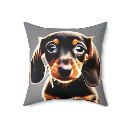 Weiner Dog Spun Polyester Square Pillow