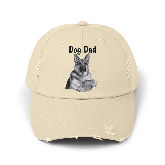 Dog Dad Baseball Cap - Distressed Dad Hat for Casual Style