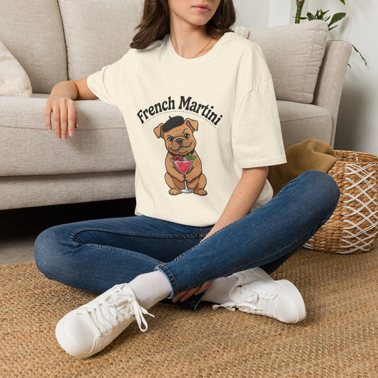 French Martini French Bulldog T-Shirt — Skylaki Unisex Design