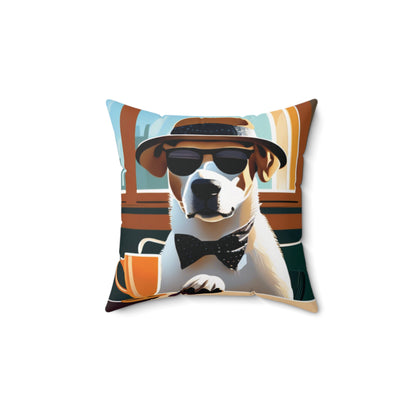 Coffee Hound Square Pillow