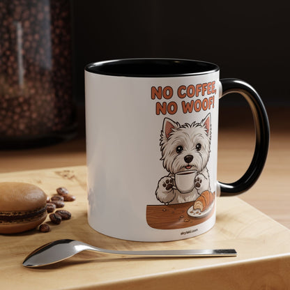 No Coffee No Woof Westie Dog Ceramic Coffee Mug