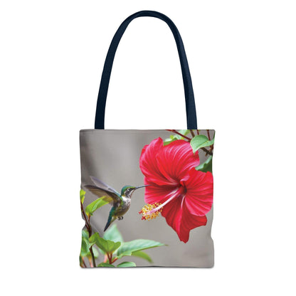 Hummingbird Tote Bag, Floral Shopping Bag, Eco-Friendly Beach Tote
