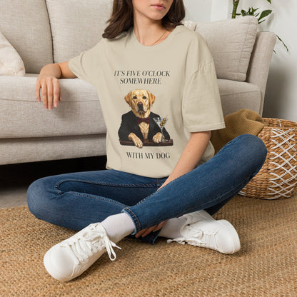 I Spend Five O'Clock With My Dog T-Shirt – Funny Dog Martini T-shirt Unisex By Skylaki