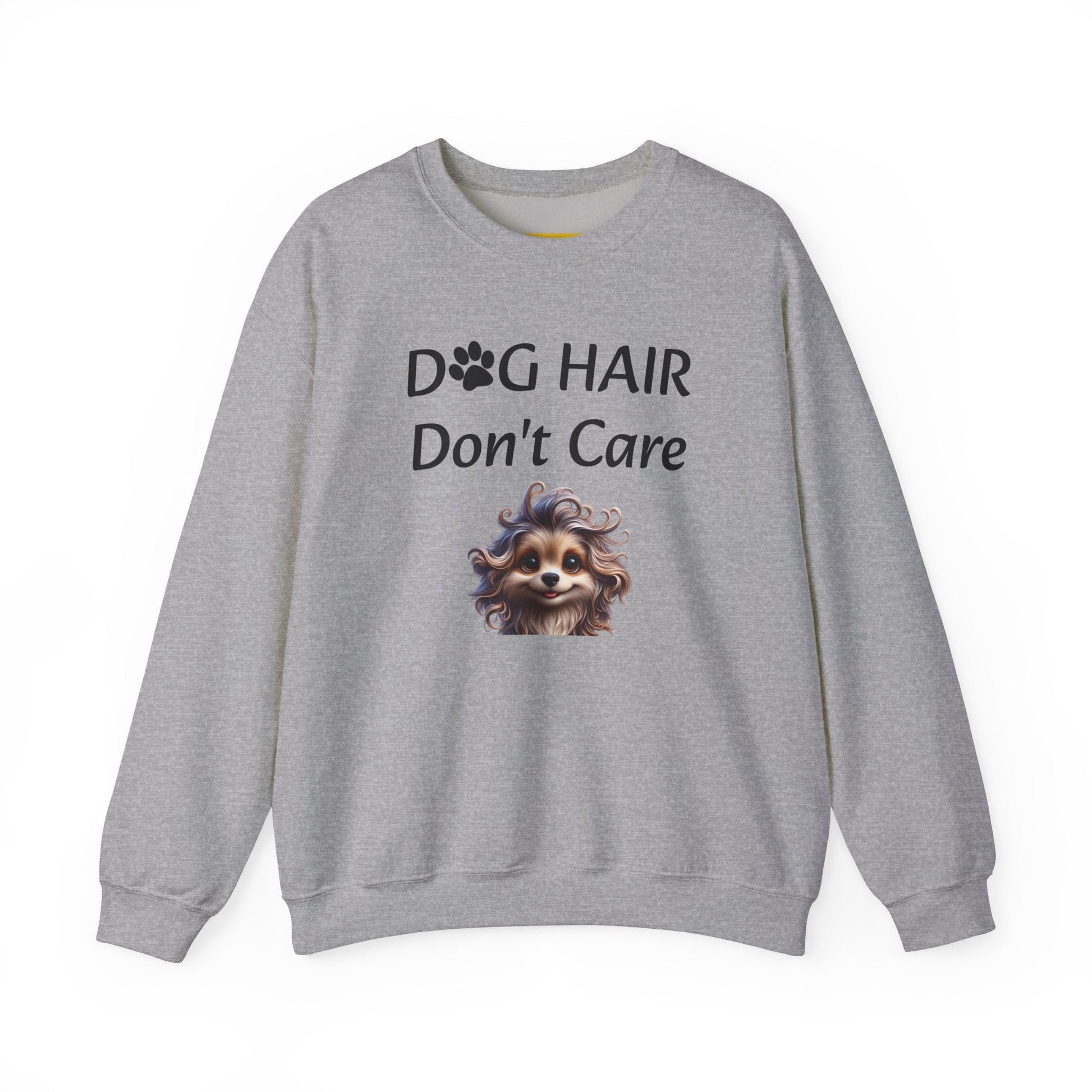 Sweatshirt Crewneck Unisex Heavy Blend Dog Hair Don't Care Style