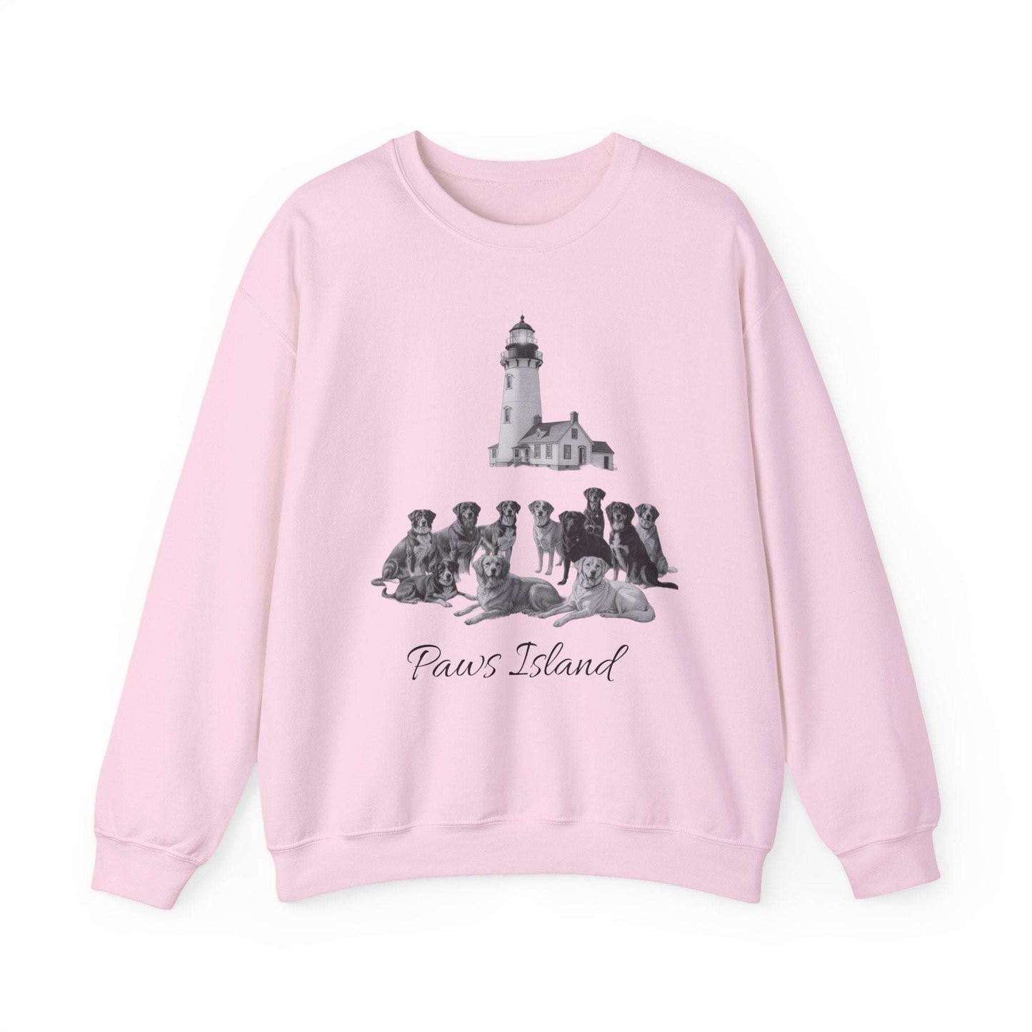Paws Island Lighthouse Sweatshirt — Coastal Dog Lover Cozy Crewneck