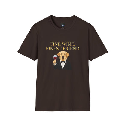 Labrador Wine Tuxedo Shirt Unisex t-shirt by Skylaki