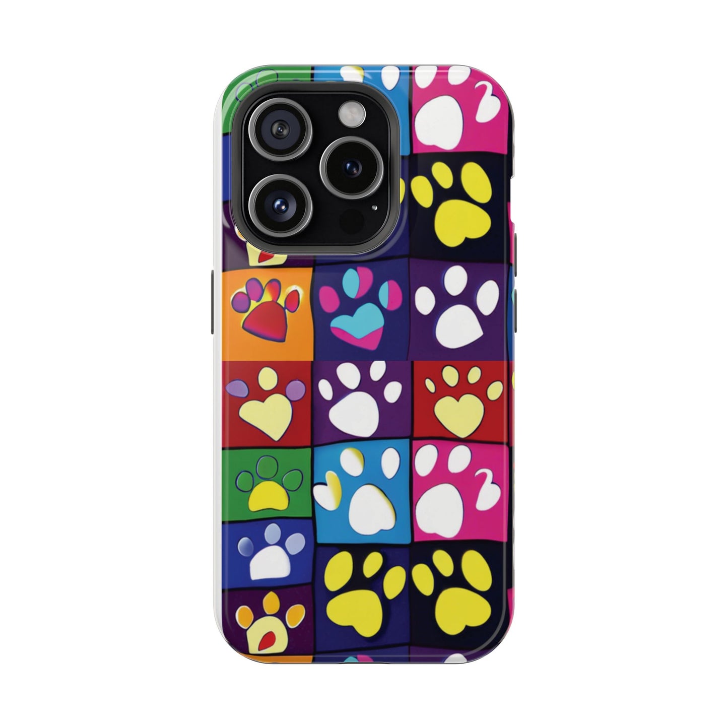 Multi Color Paw PrintMagnetic Tough Cases