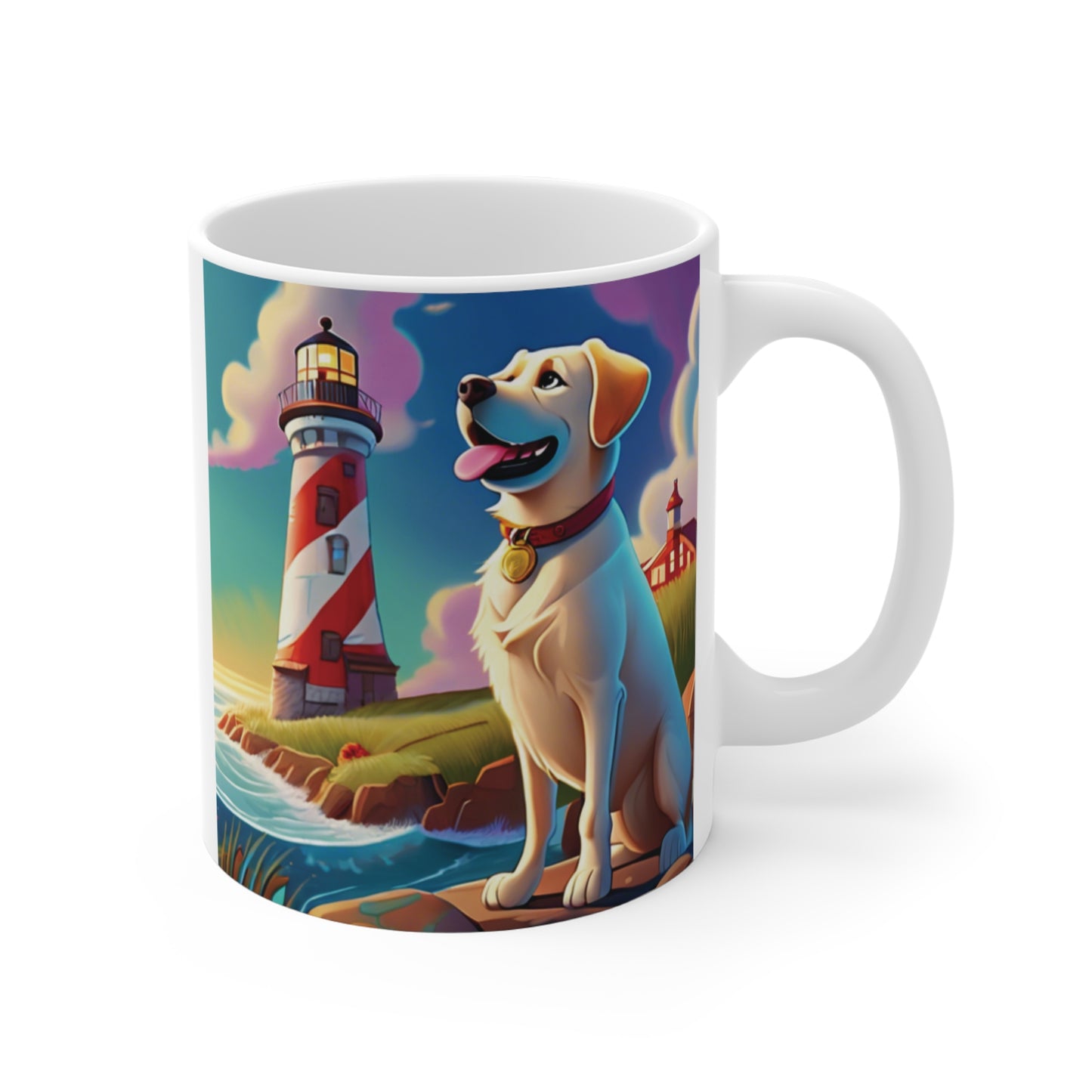 Lighthouse Dog Mug 11oz