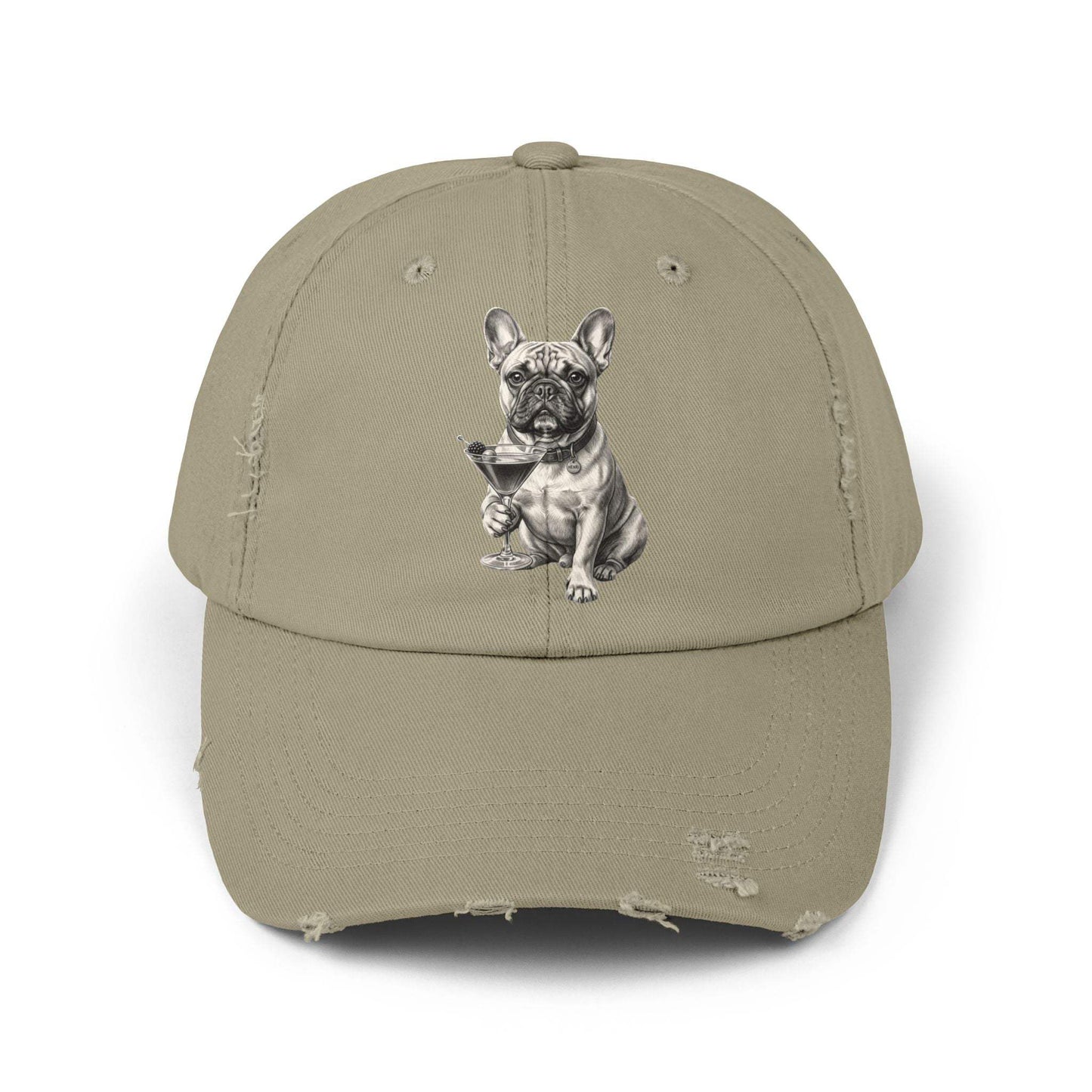 Baseball Cap - Distressed French Bulldog Vintage Dog Lover Hat