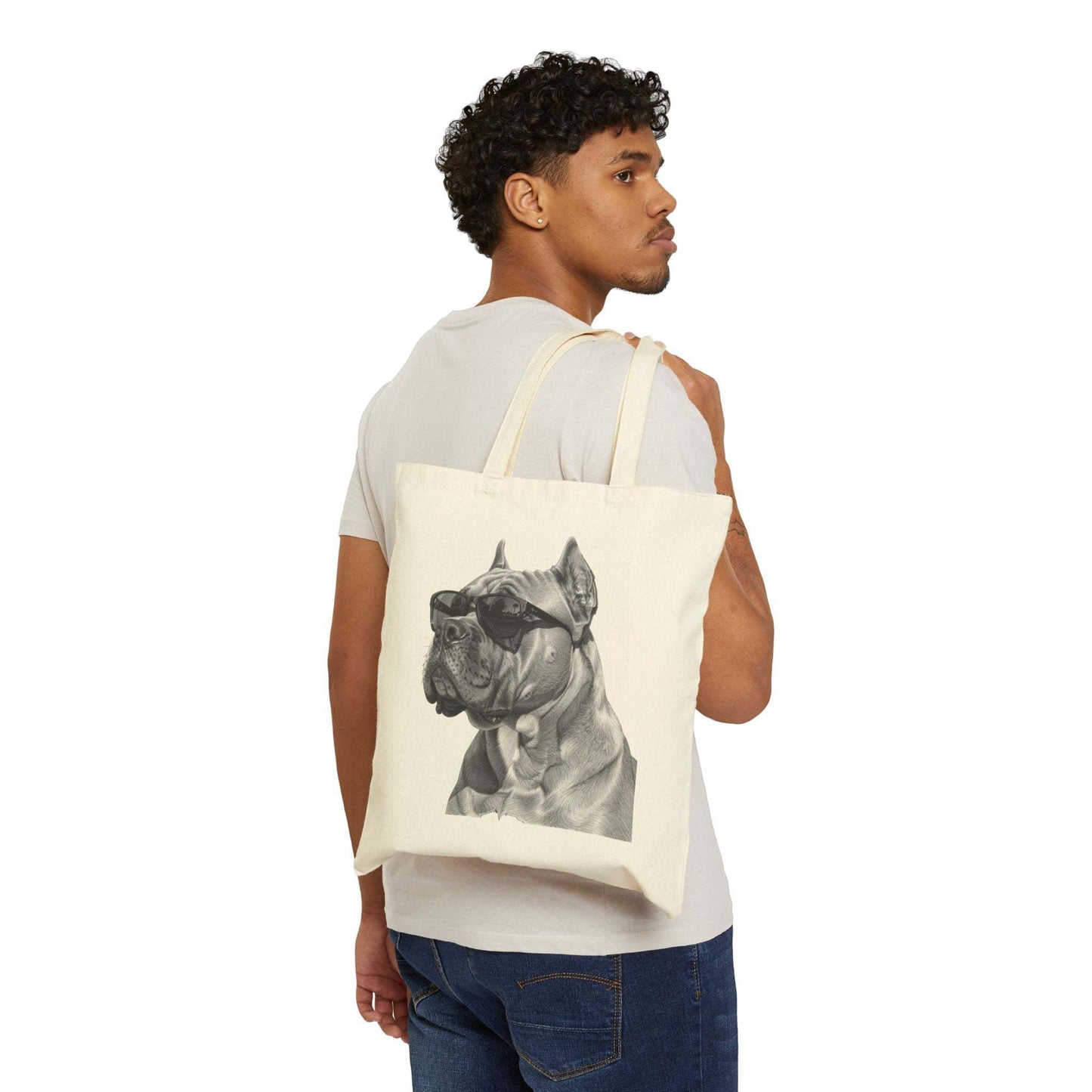Canvas Tote Bag - Cool Cane Corso Dog Portrait Tote