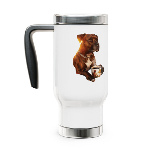 Stainless Steel Travel Mug with Handle, 14oz