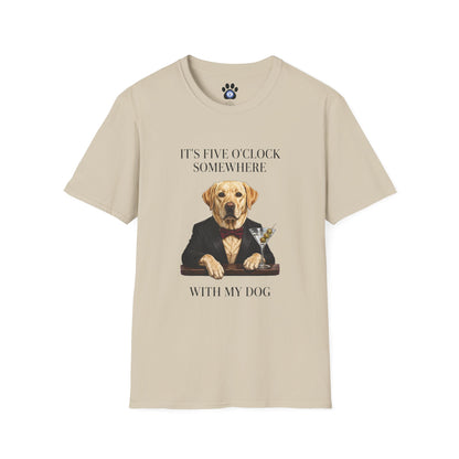 I Spend Five O'Clock With My Dog T-Shirt – Funny Dog Martini T-shirt Unisex By Skylaki