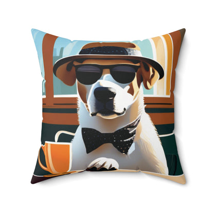 Coffee Hound Square Pillow