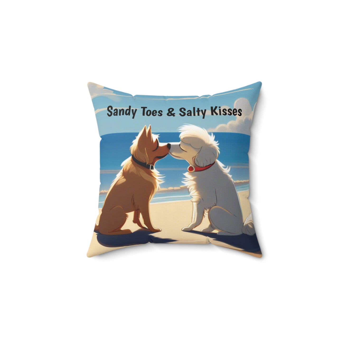 Sandy Toes & Salty Kisses Square Pillow