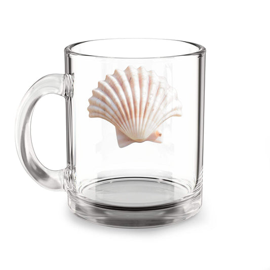 Coffee Glass Mug - 10oz Coastal Elegance for Beach Fans