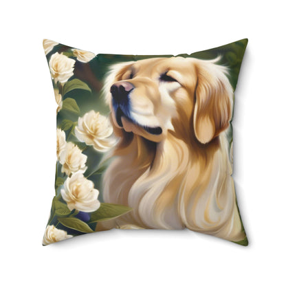 Golden Square Pillow