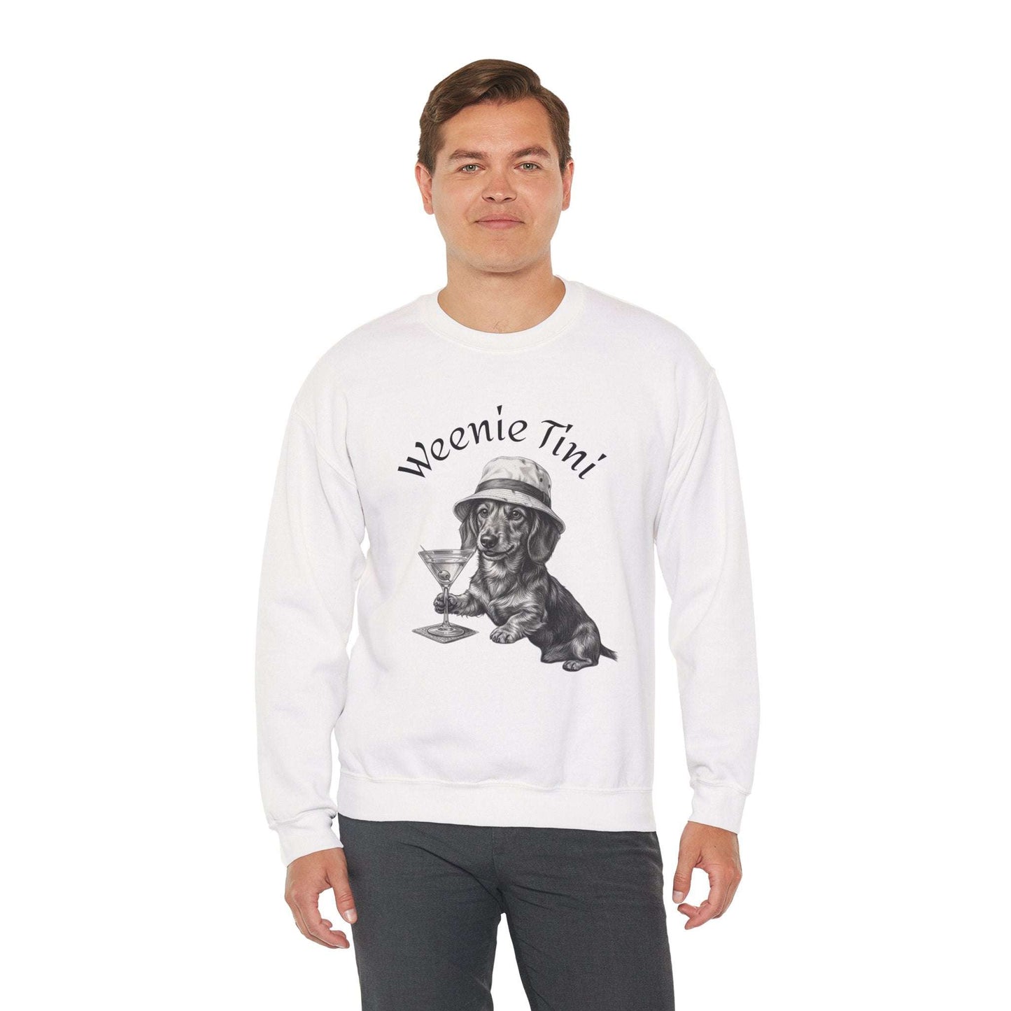 Weenie Tini' Dachshund Cocktail Crewneck