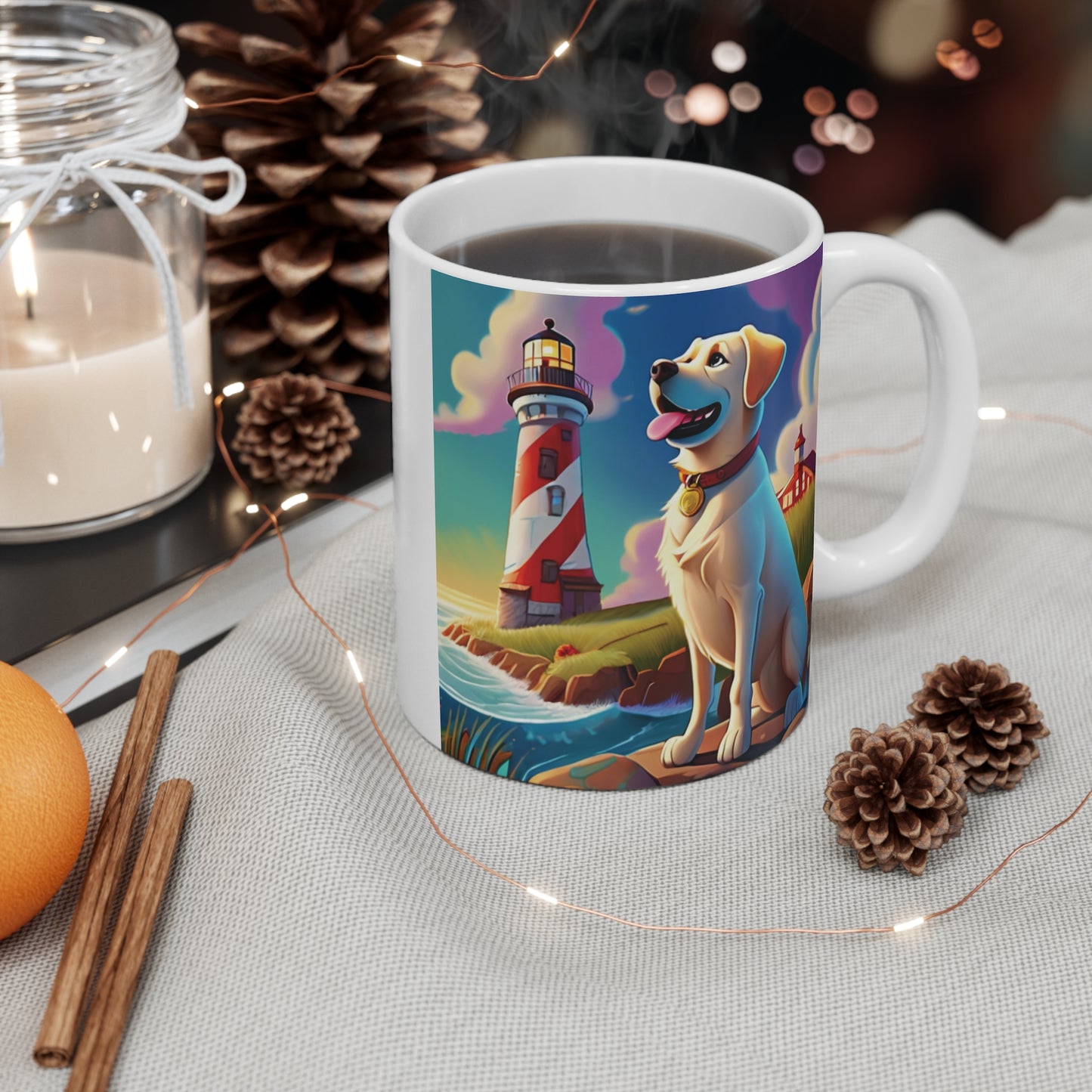 Lighthouse Dog Mug 11oz