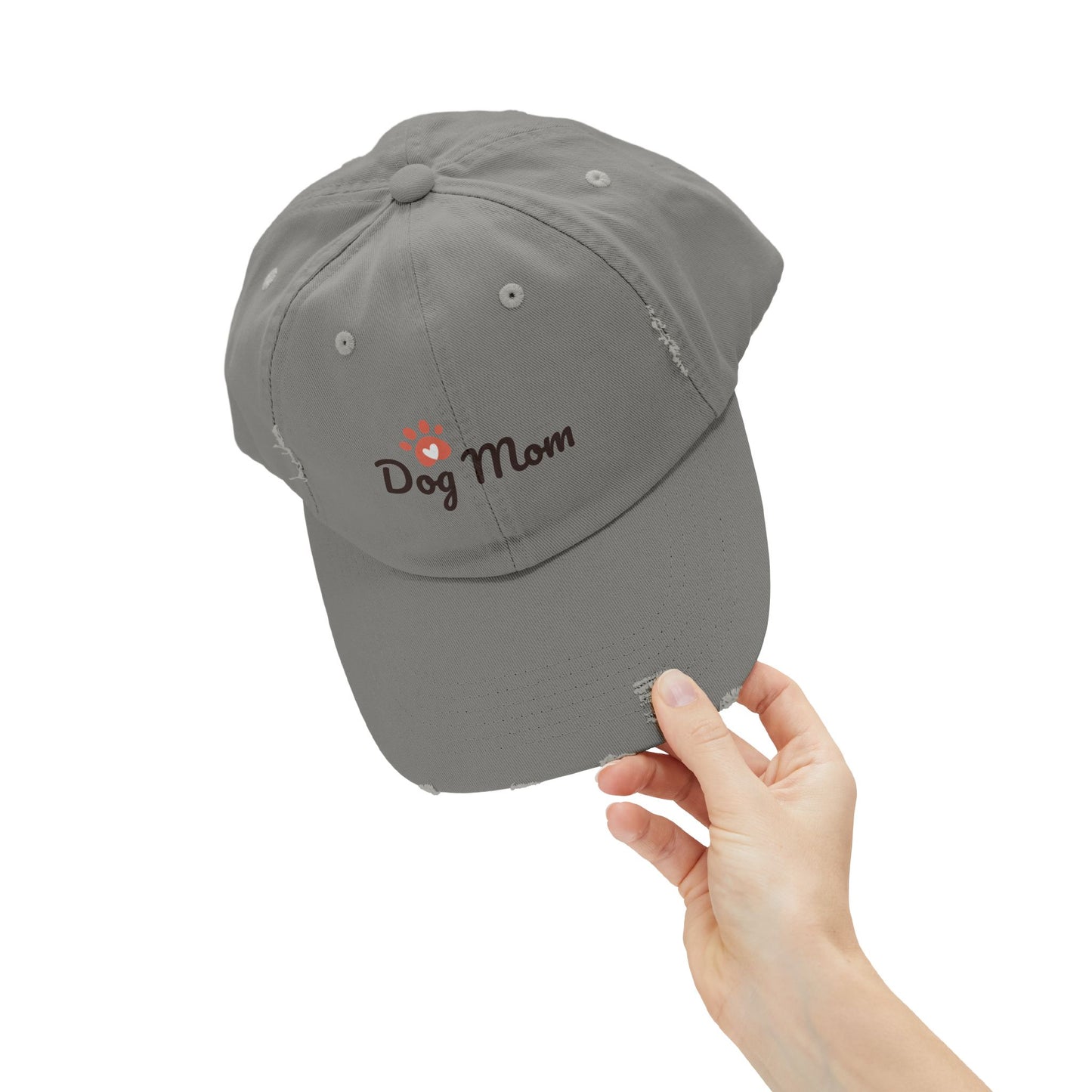 Unisex Distressed Dog Mom Cap