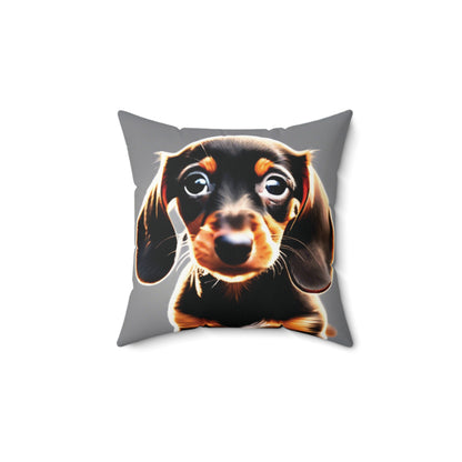 Weiner Dog Spun Polyester Square Pillow