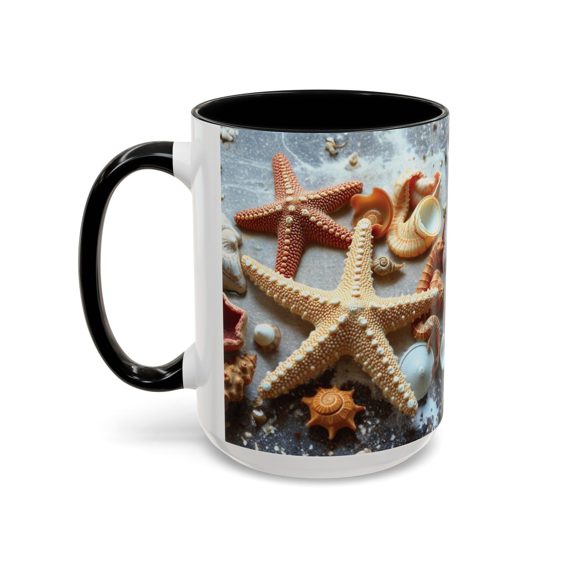 Drinkware: Beach-Themed Accent Coffee Mug with Nautical Design