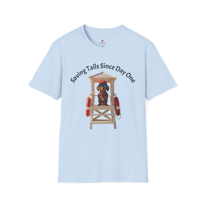 Dog Lifeguard T-Shirt – "Saving Tails Since Day One" Rescue Dog