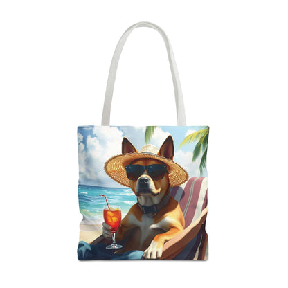 Dog Tote Bag Summer Vibes - Relaxing Beach Style Fun Design