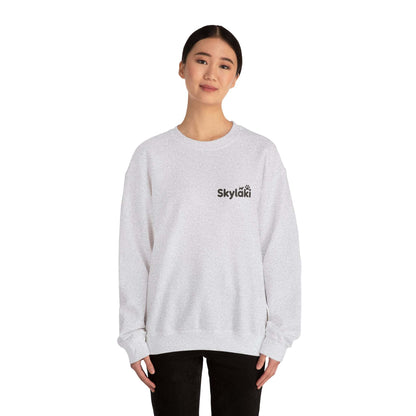 Unisex Heavy Blend™ Crewneck Sweatshirt in white, featuring cozy comfort and stylish fit.