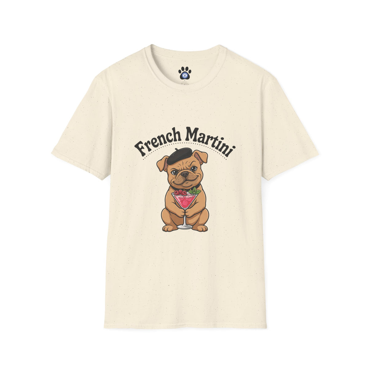 French Martini French Bulldog T-Shirt — Skylaki Unisex Design