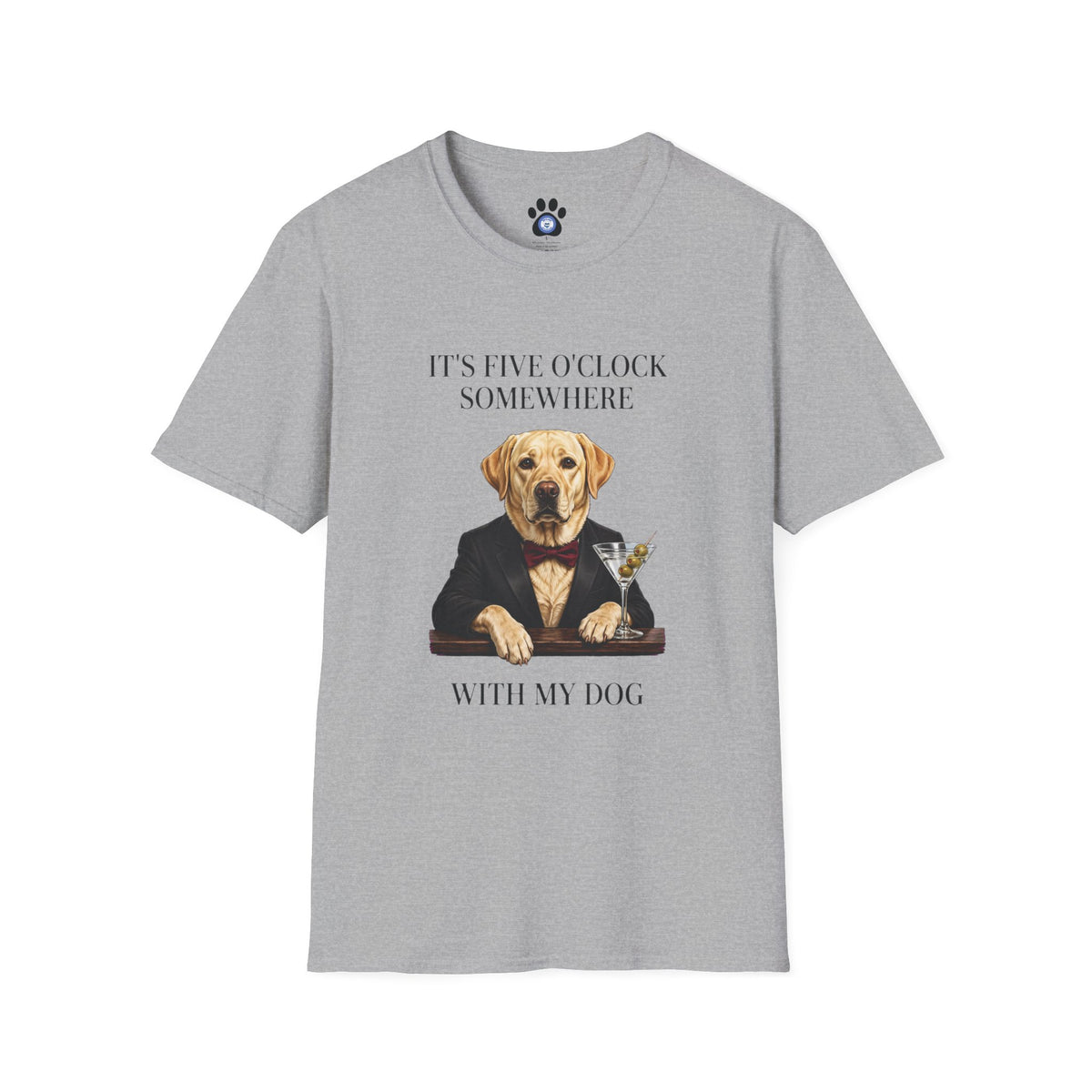 I Spend Five O'Clock With My Dog T-Shirt – Funny Dog Martini T-shirt Unisex By Skylaki