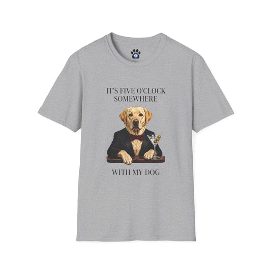 I Spend Five O'Clock With My Dog T-Shirt – Funny Dog Martini T-shirt Unisex By Skylaki