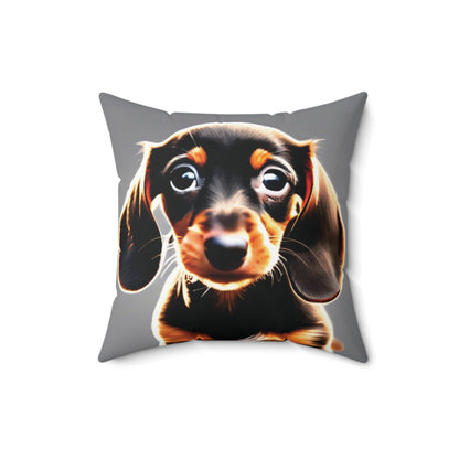 Weiner Dog Spun Polyester Square Pillow