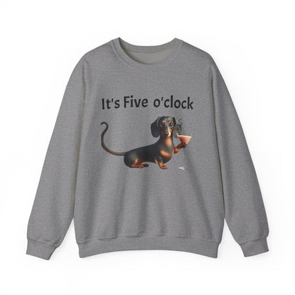 Weiner Dog Five O'clock Unisex Heavy Blend™ Crewneck Sweatshirt