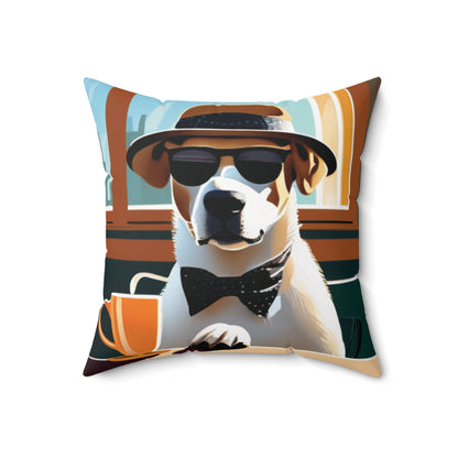 Coffee Hound Square Pillow