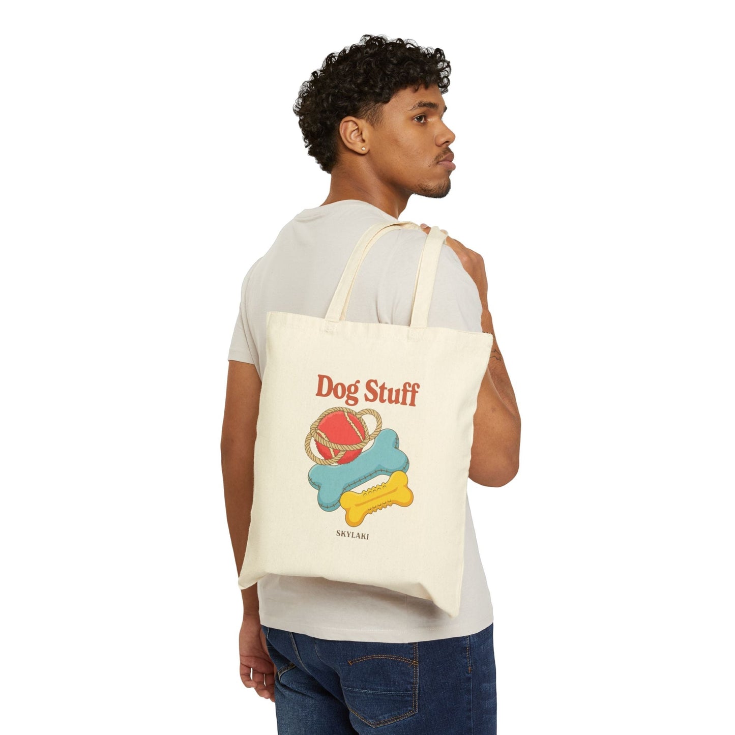 Dog Stuff Canvas Tote Bag Skylaki Brand