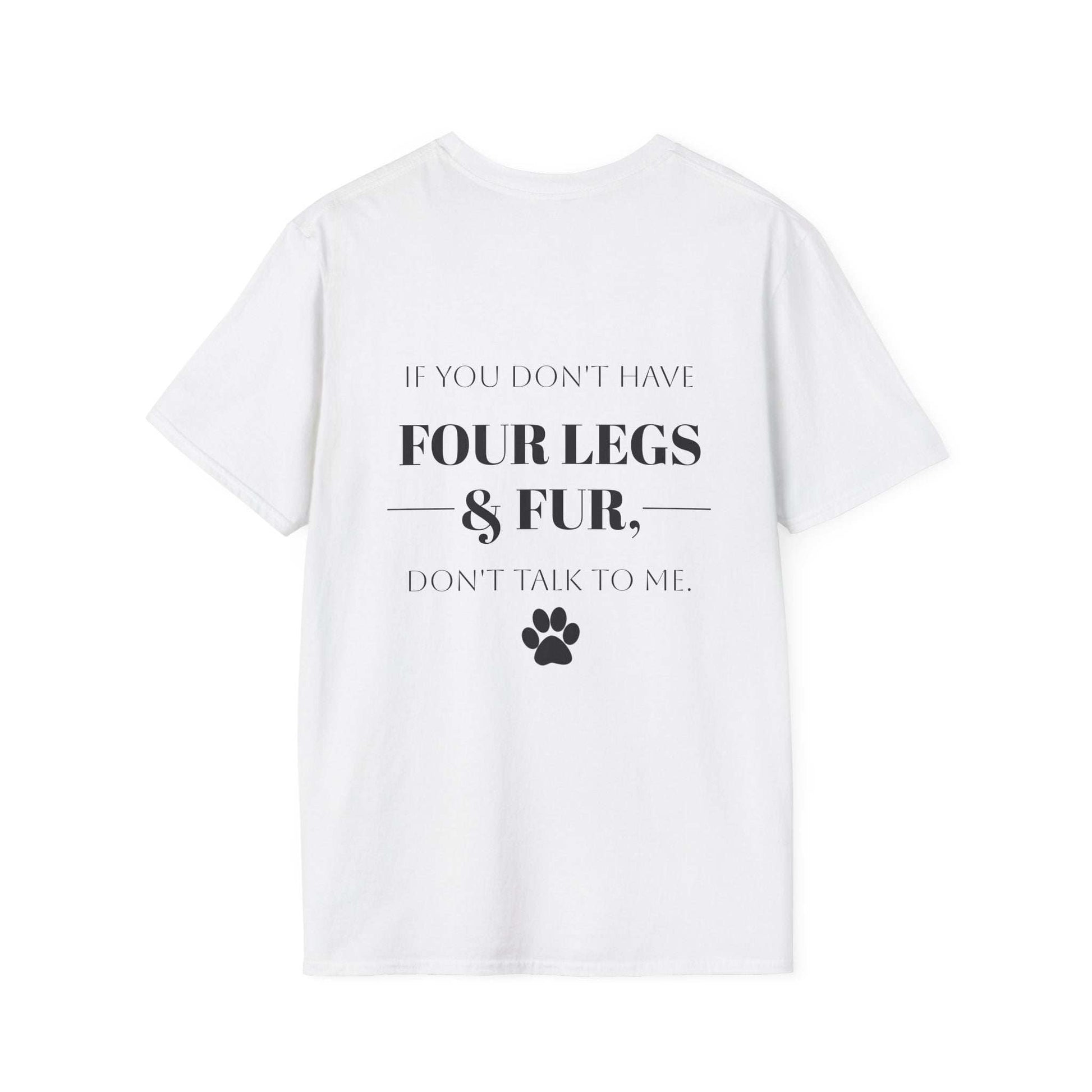 Minimalist paw print pocket tee in soft, breathable cotton for pet lovers