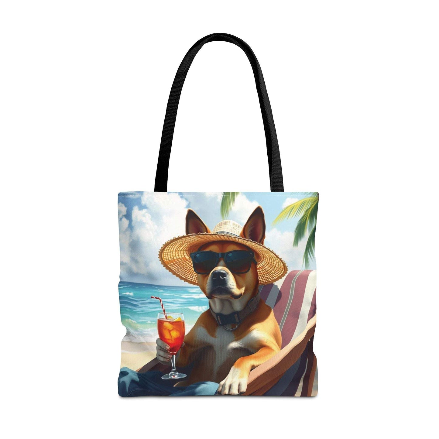 Dog Tote Bag Summer Vibes - Relaxing Beach Style Fun Design