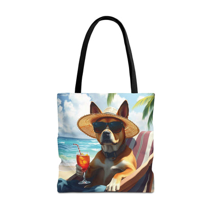 Dog Tote Bag Summer Vibes - Relaxing Beach Style Fun Design